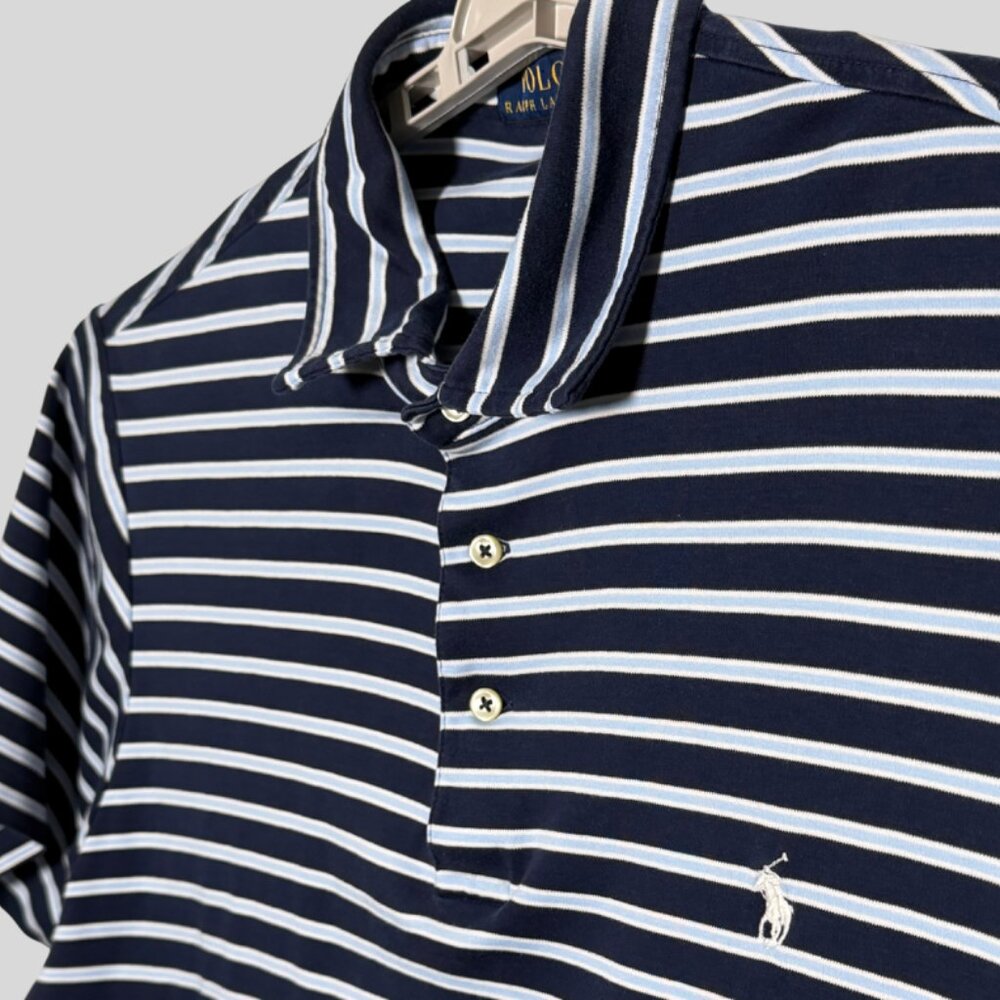Polo Ralph Lauren Men's 2XB Navy Stripe Polo